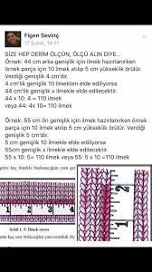 Orgu Ogreniyoruz Adli Kullanicinin Orgu Olculeri Panosundaki Pin Sevinc