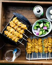 Authentic Malaysian Chicken Satay Recipe And A No Peanut Peanut Sauce I Am A Food Blog Recipe Satay Recipe Chicken Satay Chicken Satay Recipe