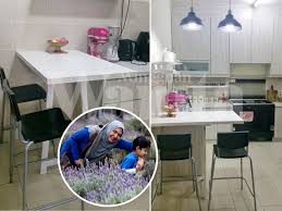 Lebihinspirasi diy globe pendant light: Buat Sendiri Kitchen Bar Di Rumah Table Top Tu Kosnya Cuma Rm59 Mingguan Wanita