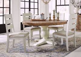 Roundhill furniture cylina glass top round dining table with 4 chairs. Grindleburg Dining Table Set Brown And White Home Furniture Plus Bedding