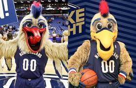 Blaze the team's mascot spinning a basketball. Pelicans Mascot Pierre To Get New Look After Undergoing Reconstructive Beak Surgery Sportstwo