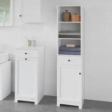 Trafalgar 1600mm white tall floor standing cabinet. Tall Bathroom Cabinets You Ll Love Wayfair Co Uk