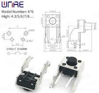China Tact Switch 6*6*5.2mm Horizontal Holder 4 Pin DIP ...