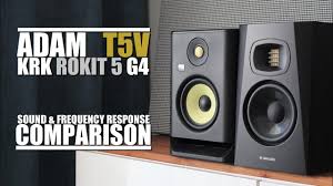 The tradition of producing high quality yet affordable studio monitors continues. Krk Rokit 5 G4 Rp5g4 Vs Adam Audio T5v Sound Frequency Response Comparison Youtube