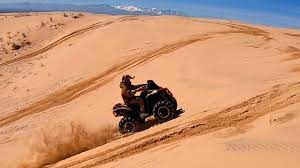 We walked 45 minutes into the dunes with no luck, so we took our photos, footsteps and all, and decided to make our way back to the car. Nellis Dunes Ohv Area Las Vegas Nevada Wild Atv