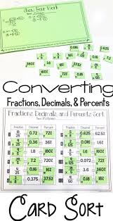 This Converting Fractions Decimals And Percents Activity Was The Perfect Worksheet To Help With Rewriti 7th Grade Math Converting Fractions Math Expressions