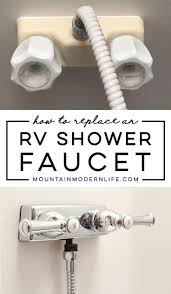 How To Replace An Rv Shower Faucet Camping Camper Shower Faucet Rv Camping