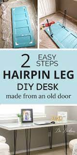 Diy Hairpin Leg Desk That Anyone Can Create Repurposed Furniture Diy Diy Desk Plans Diy Desk