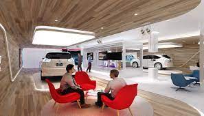 toyota showroom on behance interior design exhibition toyota light blue aesthetic