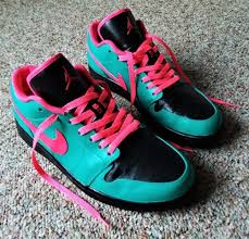 Pink Black White Jordan 1 Low Nike Air Jordan 1 Low Customized Shoes Teal Neon Pink Black 553558 103 Size 13 Nike Basketballshoes Air Jordans Jordan 1 Low Nike Air Jordan