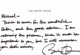 Typed letter signed as president to roger scaife of houghton. Writing To The President