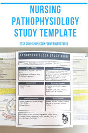 Nursing Student Pathophysiology Study Template Nursing School Nursing Student Tips Nursing Study Guide Nursing School Notes