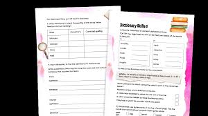 dictionary skills year 4 vocabulary worksheets 3 plazoom