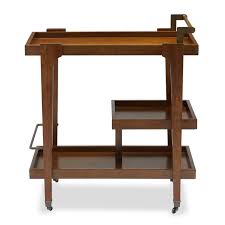 Poplar, engineered wood, birch veneer, plated iron tube. Holly Martin Zhori Midcentury Modern Bar Cart Black Walmart Com Walmart Com