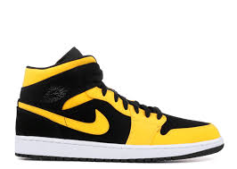 Air Jordan 1 Mid Reserve New Love Air Jordan 554724 071 Black University Gold White Air Jordan Sneakers Air Jordans Hype Shoes