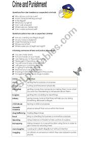 Crime And Punishment First Part Esl Worksheet By Lunilu3 In 2020 Reading Worksheets Crime Worksheets