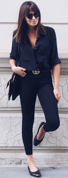 Street Style All Black Outfit Summer Wardrobe Essentials Business Casual Outfits Fashion