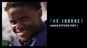 Everyone's seen 𝘛𝘩𝘦 𝘔𝘢𝘵𝘳𝘪𝘹, right?, Al Dotson has been comparing  his son, Jahan, to Keanu Reeves' Neo character since the Penn State  Football WR was a young kid. , "He did things that you didn't ...