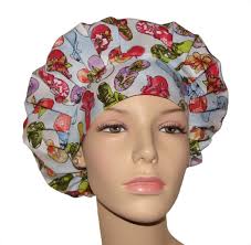 Scrub Caps Fabulous Fun Flip Flops-scrubheads-summer Flip Flops-bouffant  Scrub Hats-beach Scrub Hat-bouffant Scrub Caps-fun Scrub Caps