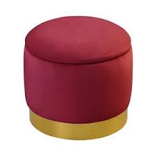 We zetten de 80 cm versie snel online! Velvet Round Pouf With Gold Plinth Ebay