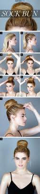 This sock bun is all bun and it sits high on top of the head. Hair How To Sock Bun