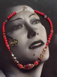 Naszyjnik z lat 50. XX wieku Deadstock NOS Doris Irvin Original Zachowuje  Oryginalną Metkę Szklane Koraliki Lampwork