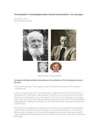 The Homeopathy of Thomas Maughan and John Damonte Two Great Teachers