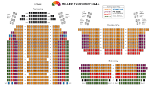 Seating Chart Miller Symphony Hall Downtown Allentown