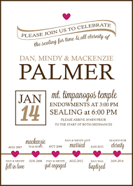 Little Words Design Blog Lds Wedding Invitations Lds Sealing Invitation Wedding Invitation Wording