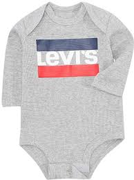 Levis Baby Boy Logo Long Sleeve Bodysuit Bodysuit Logo