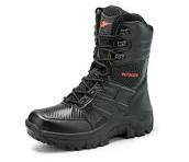 Amazon.com: Botas militares de combate de cuero para hombre ...