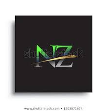 Initial Letter Nz Logotype Company Name Colored Green And Gold Swoosh Design Vector Logo For Business And Company Initial Letters Initials Company Names