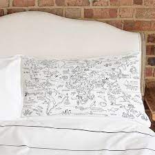 Search instead for coral colored pillow cases ? Color Your Own Map Pillowcase Coloring For Kids Uncommon Goods