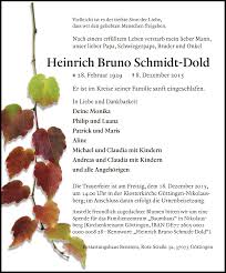 Unbespielt und guter erhaltungszustand, ca.60. Traueranzeigen Von Heinrich Bruno Schmidt Dold Trauer Hna De
