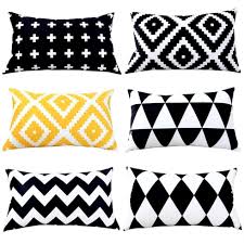 Rectangle Decorative Pillow Case Nordic Style Throw Pillow Cover Black White Cushion Cover In 2019 Decorative Pillow Cases White Cushion Covers Decorative Cushions