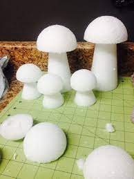 Diy Styrofoam Mushrooms Diy Party Decor Trolls Birthday Party Diy Party Decorations Fairy Birthday Party