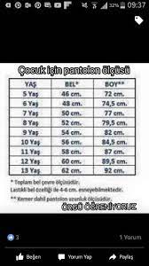 cocuk icin pantolon olcusu orgu beden olcusu pantolon