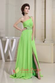 Lime Green Dresses For Women Cute Lime Green Prom Dresses One Shoulder Cheap For Women Linda Dress