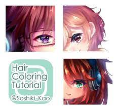 How to draw anime hair | part 1 outlining and construction. Digital Soft Hair Coloring Tutorial Anime Art Amino