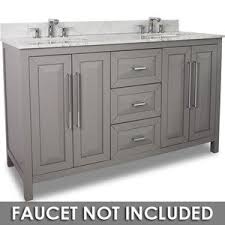 Hardware Resources Shop Jeffrey Alexander Cabinet Hardware Van100d 60 T Vanity Grey Jeffrey Alexander Large Bathroom Vanities By Hardware Resources
