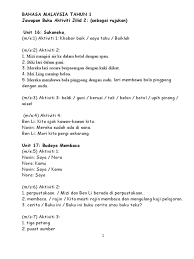 Kssr tahun 1 bm jilid 2 jawapan mp3 & mp4. Jawapan Buku Aktiviti Bm Tahun 1 Jilid 2