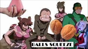 FUNNY CARTOON Balls Squeeze BALLBUSTING Hentai Hot Female Toons Squeezing  Testicles Anime Nutshots 