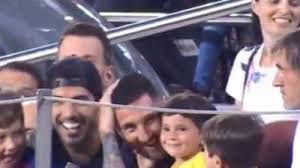 Lionel andrés leo messi cuccittini (born 24 june 1987) is an argentine footballer. Watch Lionel Messi S Son Celebrates Real Betis Goal Against Barcelona Lionel Messi And Luis Suarez React Hilariously