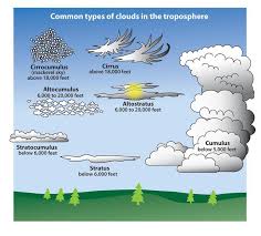 The 4 types of clouds and the 10 specific cloud systems associated with each one as i already mentioned, the main four cloud groups are categorized according to their height, with the ten major cloud systems listed below the category they are associated with: Cloud Dataset Overview Ncar Climate Data Guide
