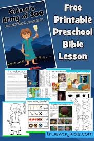 Here Is A Free Printable Gideon Army Of 300 Bible Lesson To Use With Under 5s At Home Or At Church Lea Bible Lessons Bible Activities For Kids Preschool Bible