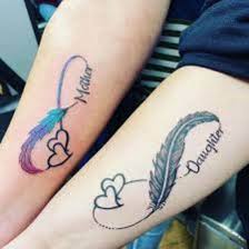 This tattoo consists of a back inked patterned feather with a different small design made in the feather. Feather Heart Infinity Tattoo Novocom Top