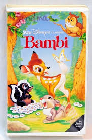 Disney Bambi Black Diamond Vhs Video Tape With Case Walt Disney Classics Bambi Disney Vhs Movie
