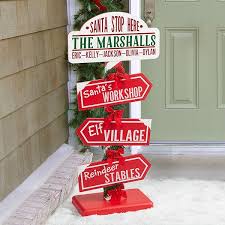 Christmas santa stop here sign. Santa Stop Here North Pole Personalized Sign Christmas Yard Decorations Outdoor Christmas Decorations Wooden Christmas Crafts