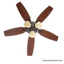 The clean line details throughout the fan body and blade irons work together to create a coherent design that will fit any small room with a. Hunter Hatherton 46 In Indoor New Bronze Ceiling Fan With Light Kit 52086 The Home Depot