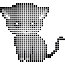 Chat Gris Pixel Art Pixel Art Nutella Pixel
